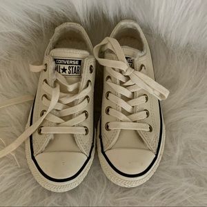 Leather with faux fur lining